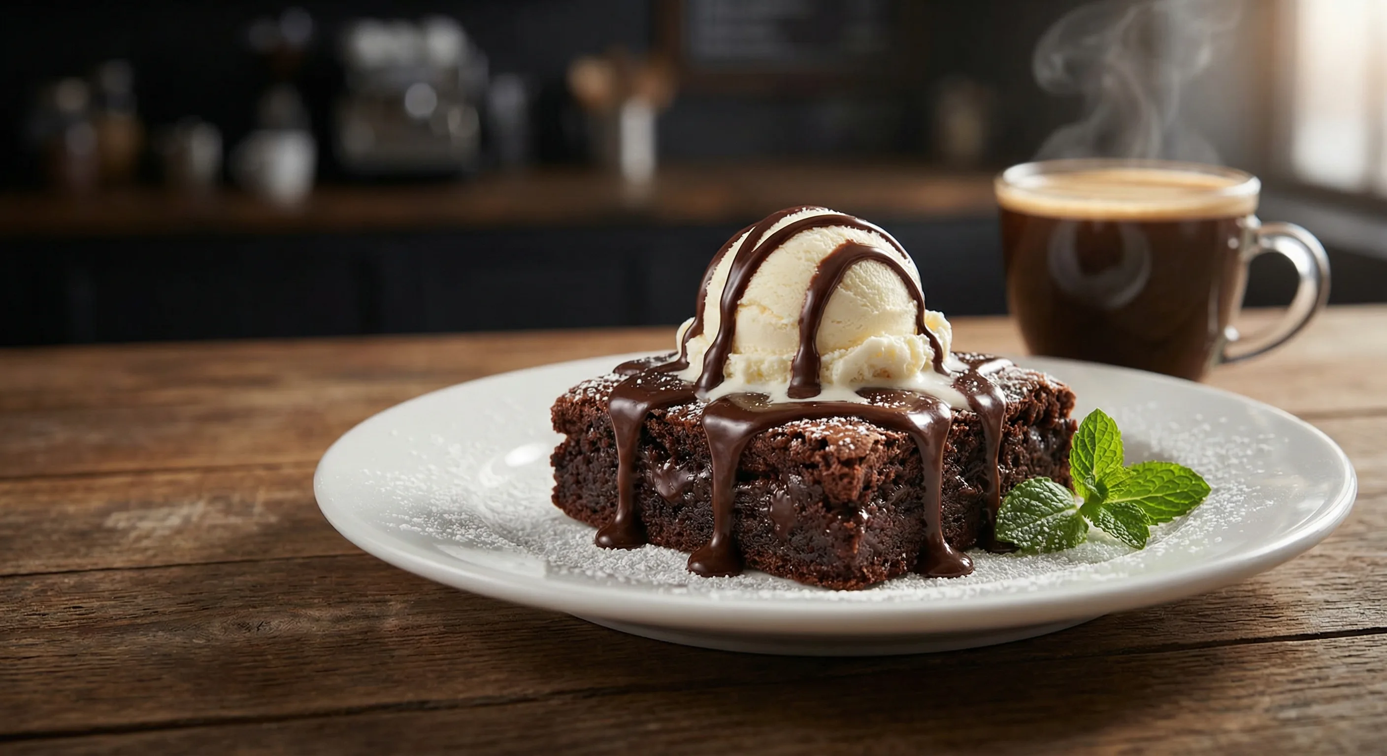Brownie con Helado